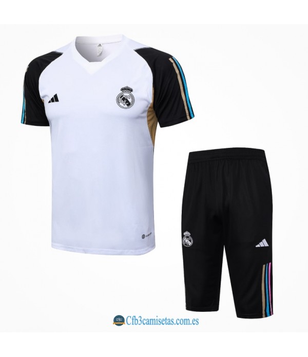 CFB3-Camisetas Kit entrenamiento real madrid 2023/24 blanca