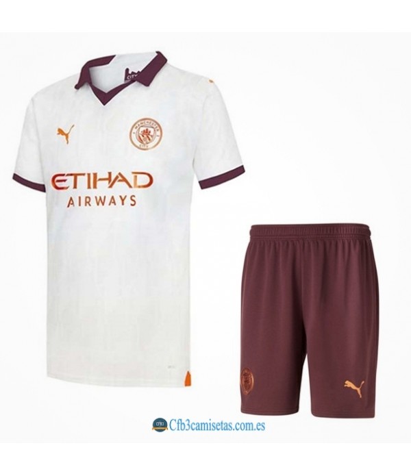 CFB3-Camisetas Manchester city 2a equipación 2023/24 - niÑos