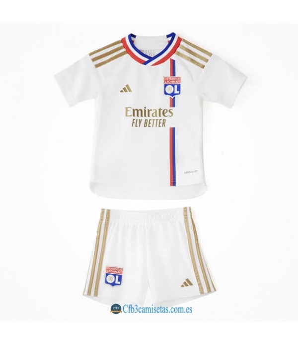 CFB3-Camisetas Olympique lyon 1a equipación 2023/24 - niÑos