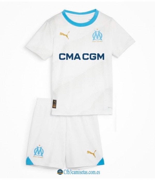 CFB3-Camisetas Olympique marsella 1a equipación 2023/24 - niÑos