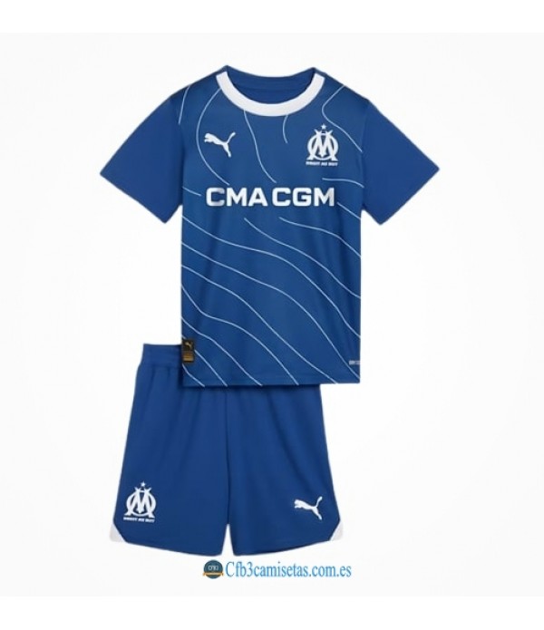 CFB3-Camisetas Olympique marsella 2a equipación 2023/24 - niÑos