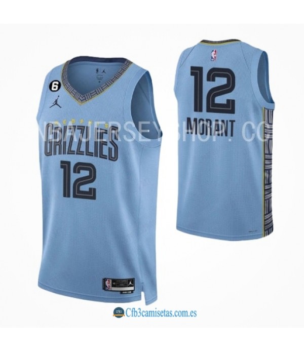 CFB3-Camisetas Ja morant memphis grizzlies 2022/23 - statement