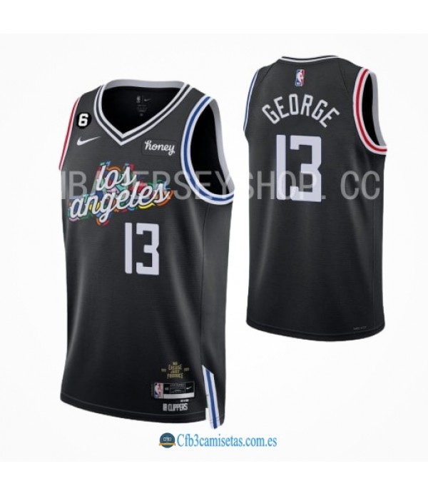 CFB3-Camisetas Paul george los angeles clippers 2022/23 - city