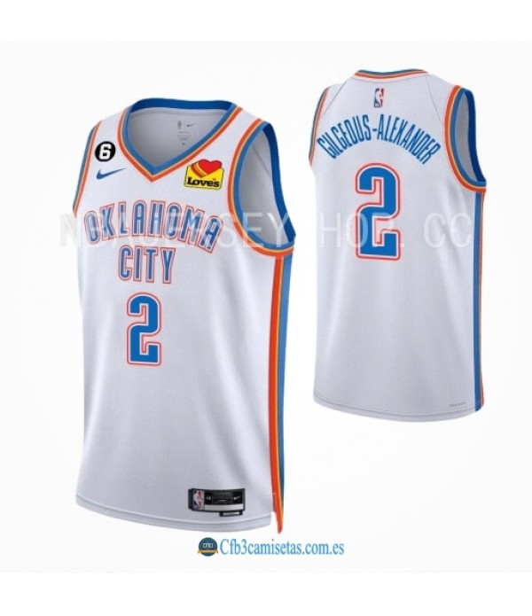 CFB3-Camisetas Shai gilgeous-alexander oklahoma city thunder 2022/23 - association