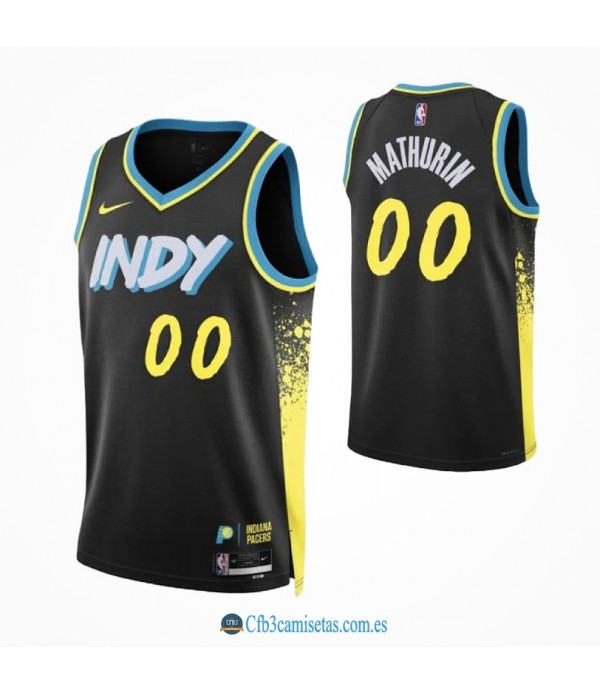 CFB3-Camisetas Bennedict mathurin indiana pacers 2023/24 - city