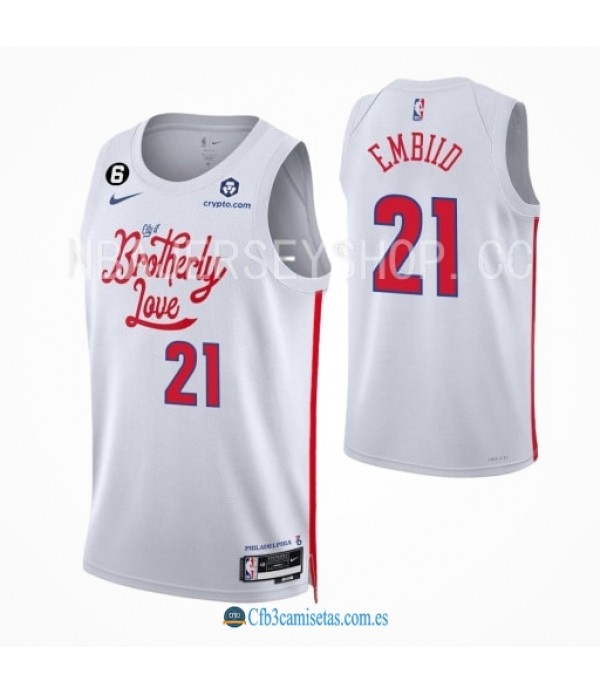 CFB3-Camisetas Joel embiid philadelphia 76ers 2022/23 - city