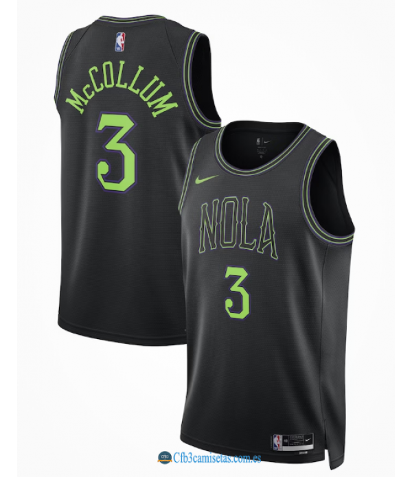 CFB3-Camisetas C. j. mccollum new orleans pelicans 2023/24 - city edition