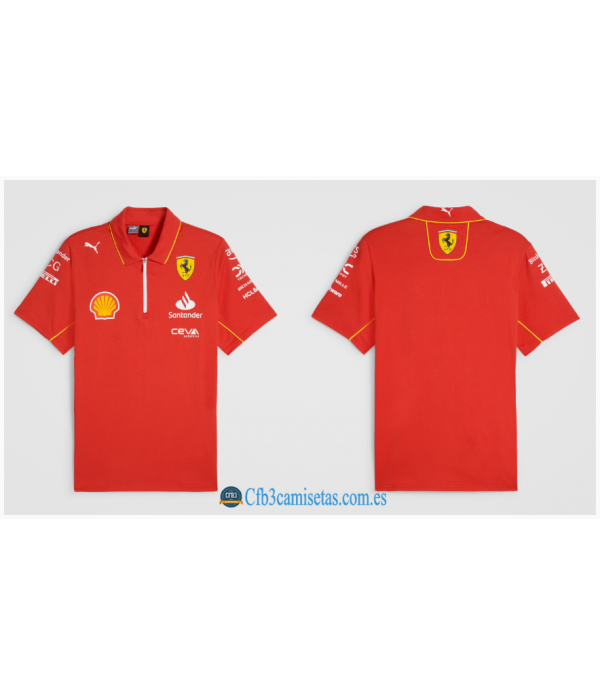 CFB3-Camisetas Polo scuderia ferrari 2024