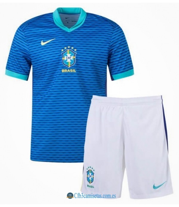 CFB3-Camisetas Brasil 2a equipación 2024 - niÑos