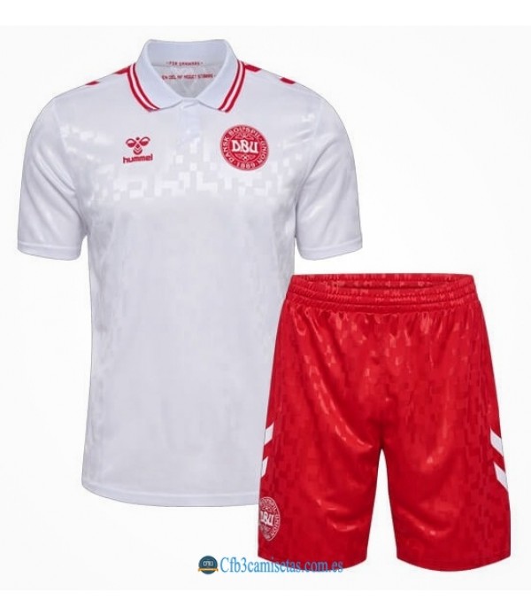 CFB3-Camisetas Dinamarca 2a equipación 2024 - niÑos