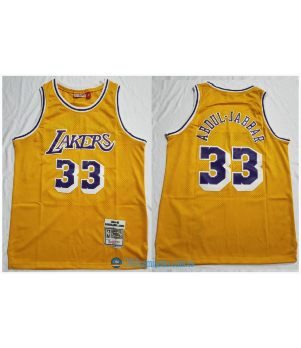 CFB3-Camisetas Kareem abdul-jabbar los angeles lakers - classic