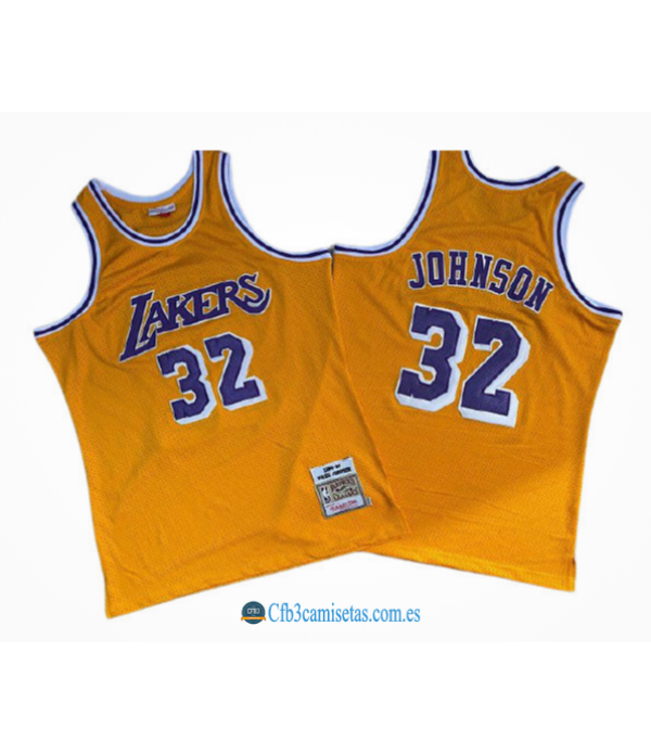 CFB3-Camisetas Magic johnson los angeles lakers - classic