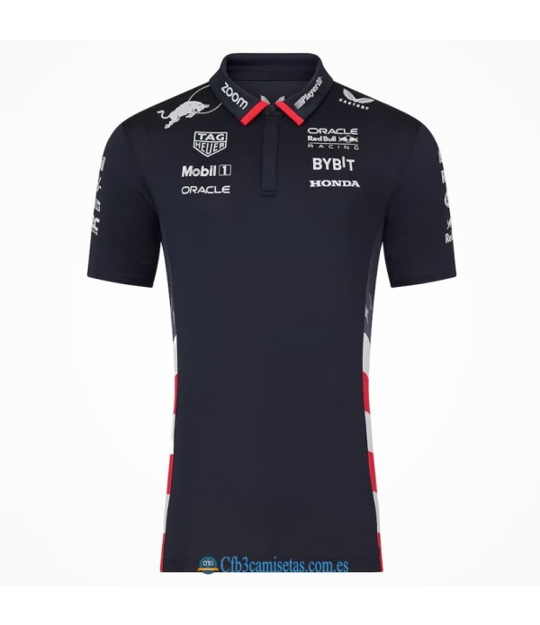 CFB3-Camisetas Polo oracle red bull racing 2024 team usa