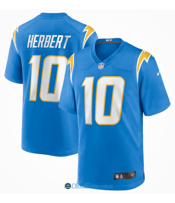 CFB3-Camisetas Justin herbert los angeles chargers - blue