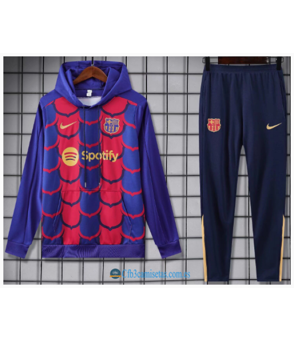CFB3-Camisetas Chándal con capucha fc barcelona 2024/25 style