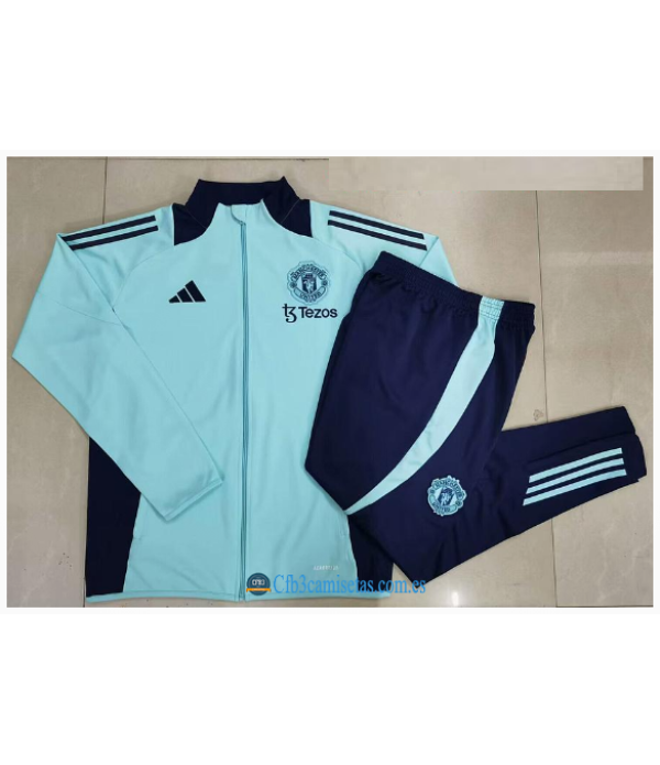 CFB3-Camisetas Chándal manchester united 2024/25 blue ii
