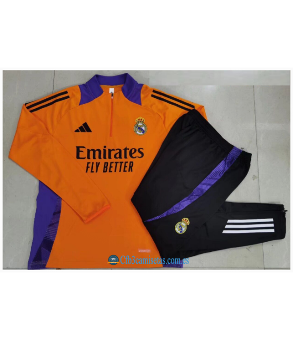CFB3-Camisetas Chándal real madrid 2024/25 naranja ii