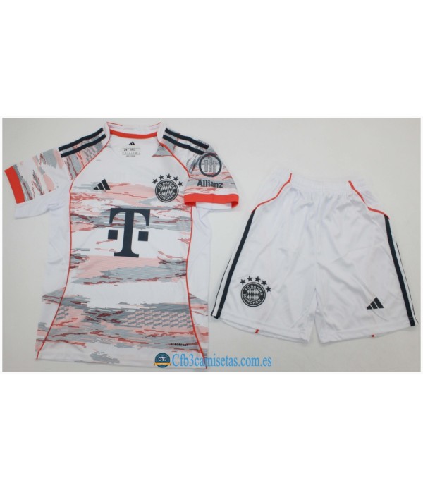 CFB3-Camisetas Bayern munich 2a equipación 2025/26 - niÑos