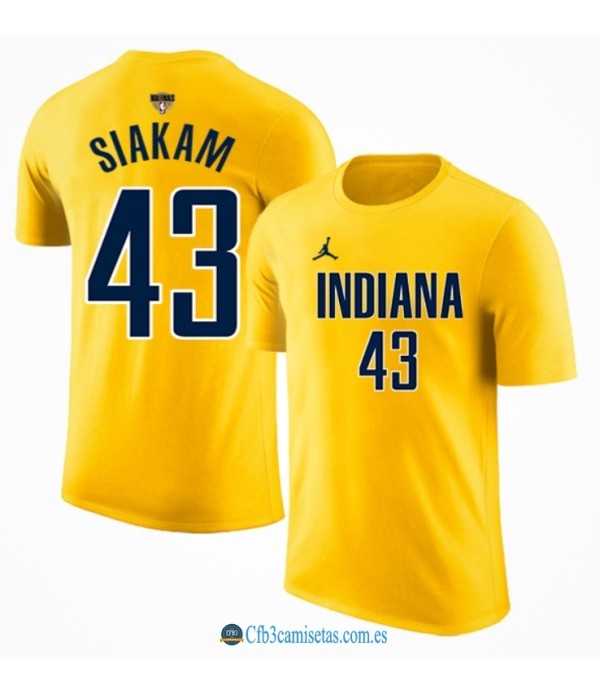 CFB3-Camisetas Camiseta indiana pacers-pascal siakam yellow