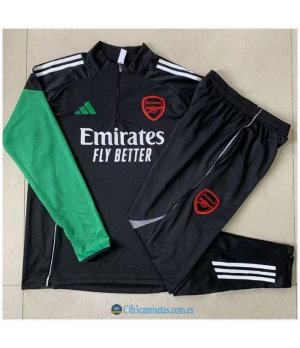 CFB3-Camisetas Chándal arsenal 2025/26-half zipper black
