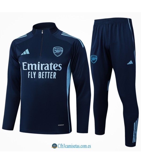 CFB3-Camisetas Chándal arsenal 2025/26-half zipper blue