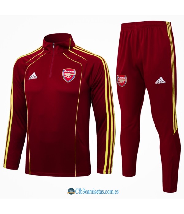 CFB3-Camisetas Chándal arsenal 2025/26-half zipper dark red