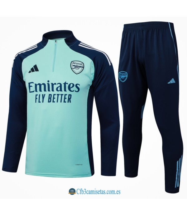 CFB3-Camisetas Chándal arsenal 2025/26-half zipper green