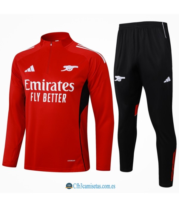 CFB3-Camisetas Chándal arsenal 2025/26-half zipper red