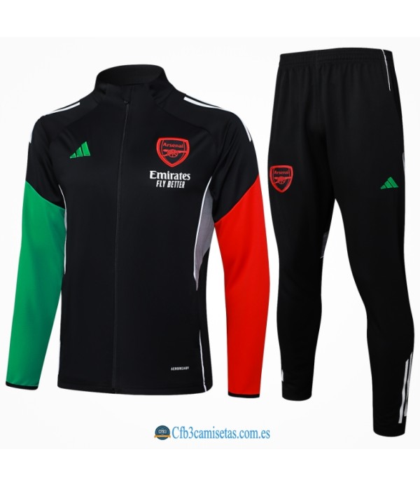 CFB3-Camisetas Chándal arsenal 2025/26-long zipper black