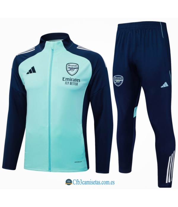 CFB3-Camisetas Chándal arsenal 2025/26-long zipper green