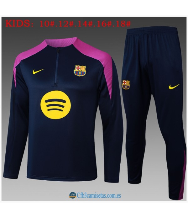 CFB3-Camisetas Chándal fc barcelona 2025/26 dark bule with purple - niÑos