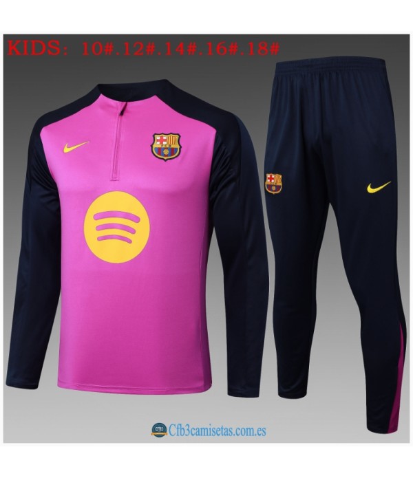 CFB3-Camisetas Chándal fc barcelona 2025/26 purple - niÑos