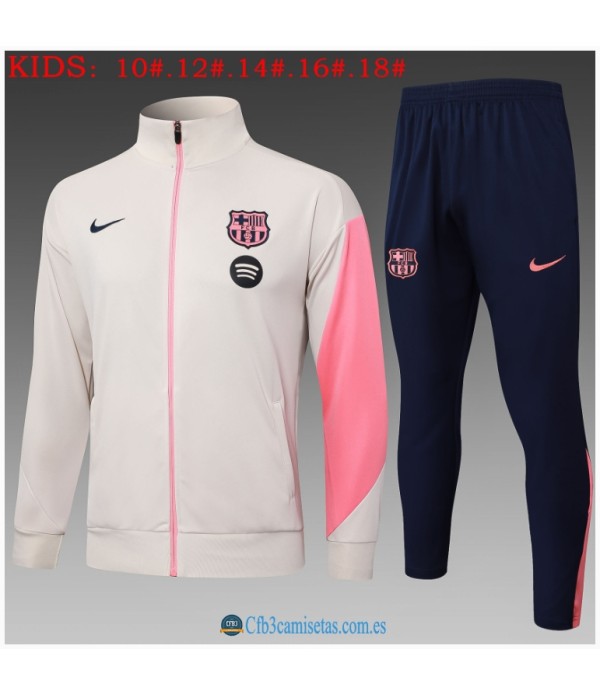 CFB3-Camisetas Chándal fc barcelona 2025/26 yellow long zipper - niÑos