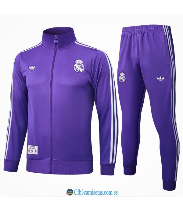 CFB3-Camisetas Chándal real madrid 2025/26-purple cremallera larga