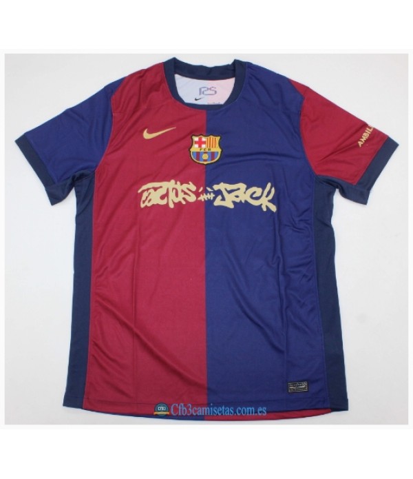 CFB3-Camisetas Fc barcelona 1a equipación 2024/25 travis scott