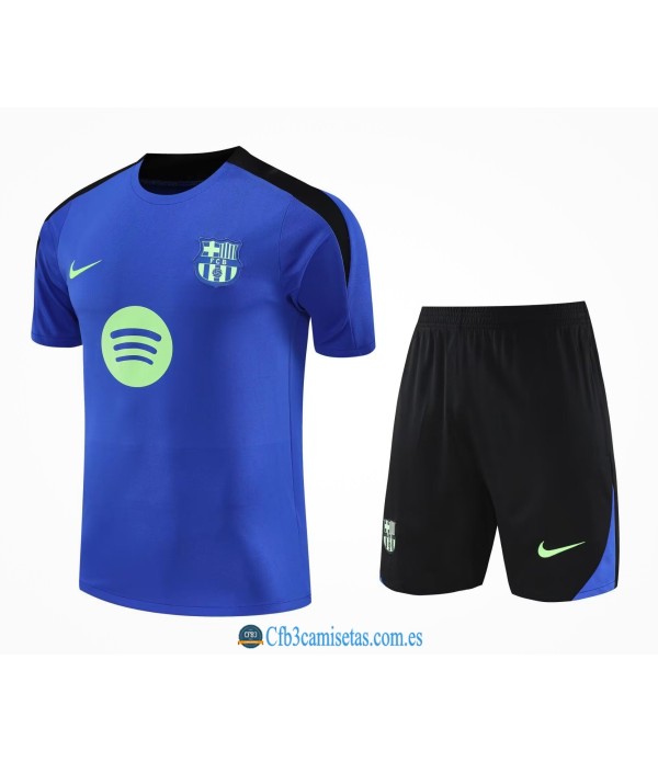 CFB3-Camisetas Kit entrenamiento fc barcelona 2025/26 azul con negro