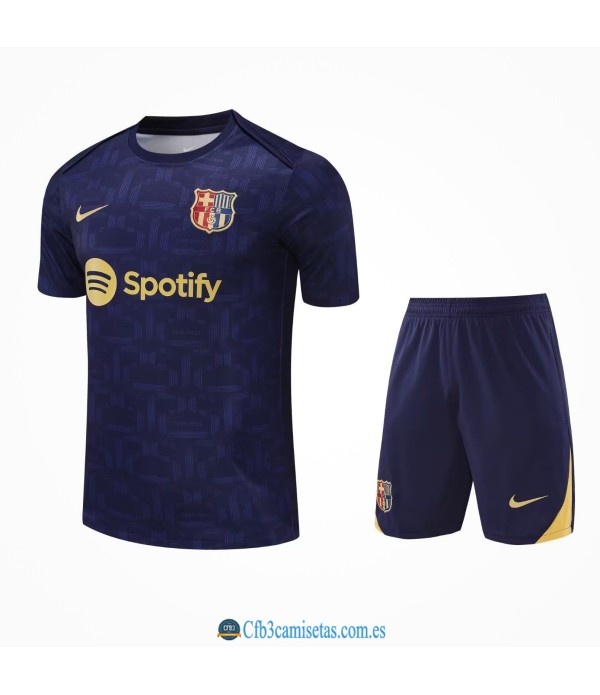 CFB3-Camisetas Kit entrenamiento fc barcelona 2025/26 azul oscura