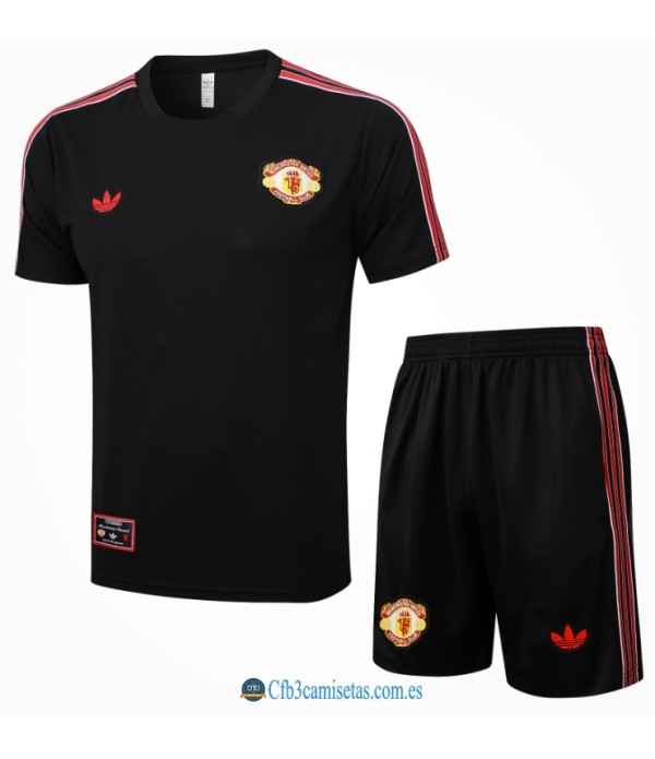 CFB3-Camisetas Kit entrenamiento manchester united 2025/26 black