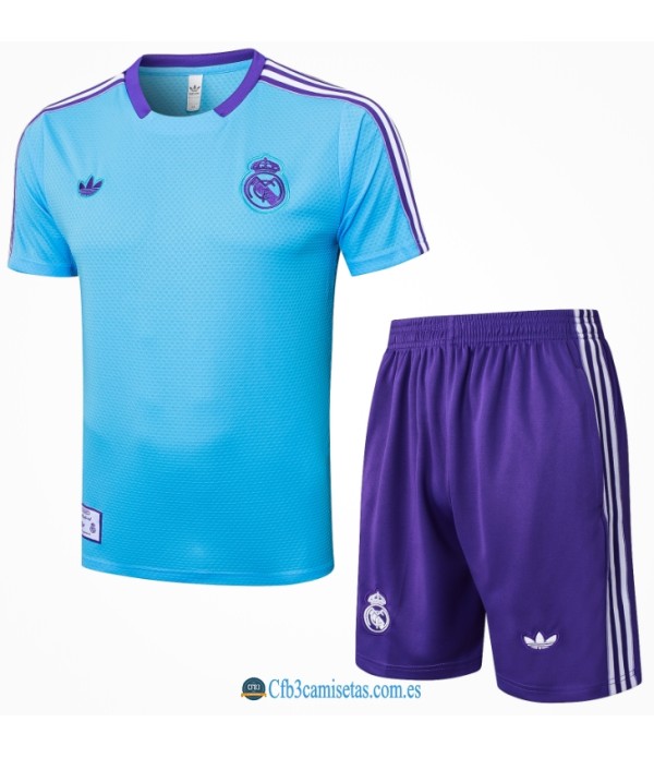 CFB3-Camisetas Kit entrenamiento real madrid 2025/26-retro light bule