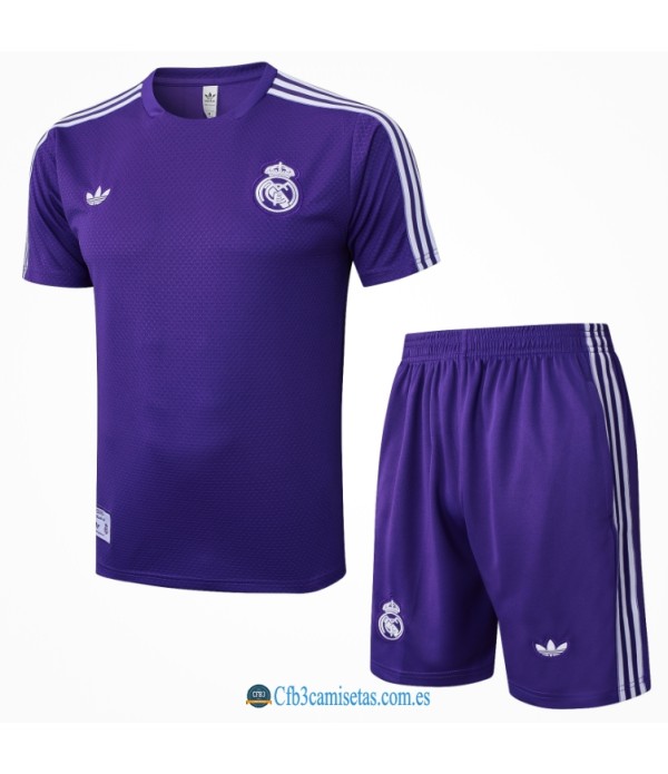 CFB3-Camisetas Kit entrenamiento real madrid 2025/26-retro purple