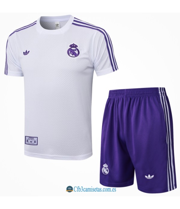 CFB3-Camisetas Kit entrenamiento real madrid 2025/26-retro white