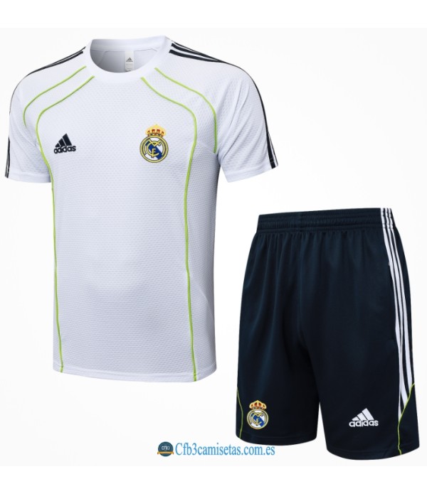 CFB3-Camisetas Kit entrenamiento real madrid 2025/26-white with green
