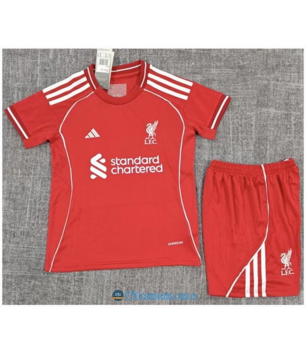 CFB3-Camisetas Liverpool 1a equipación 2025/26 - niÑos