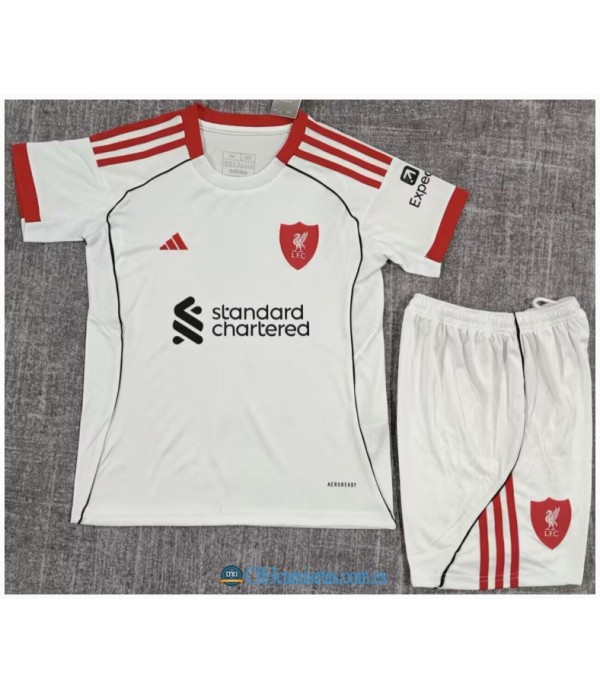 CFB3-Camisetas Liverpool 2a equipación 2025/26 - niÑos