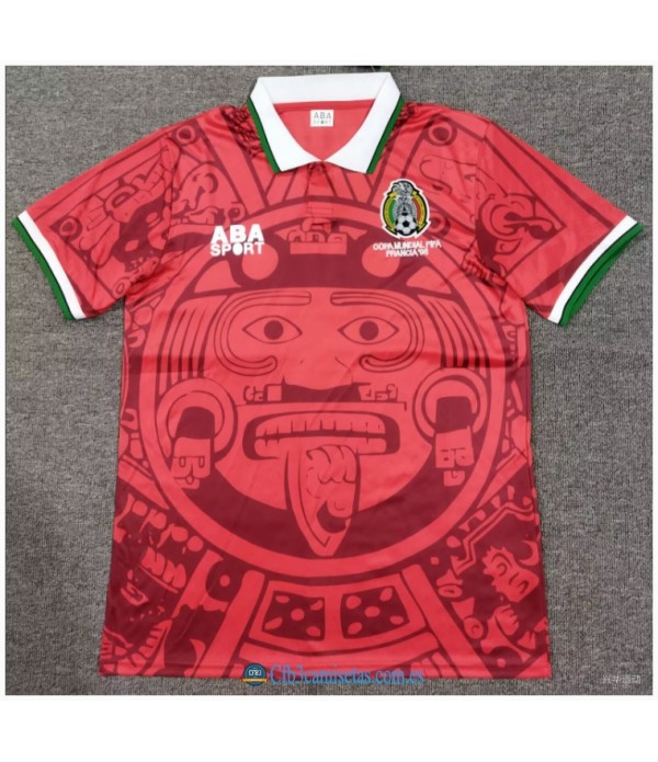 CFB3-Camisetas Mexico equipación mundial 1998-rojo
