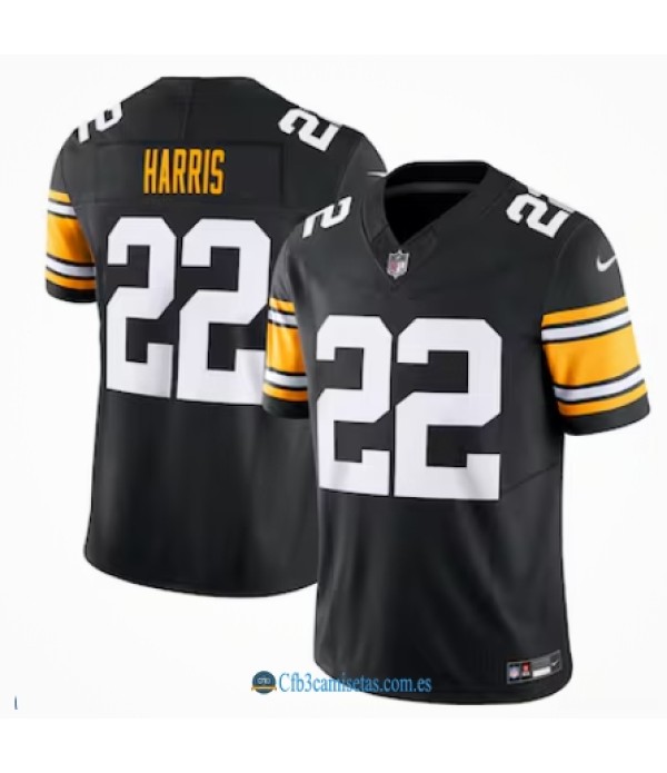 CFB3-Camisetas Najee harris pittsburgh steelers nike vapor f.u.s.e. limited jersey - black