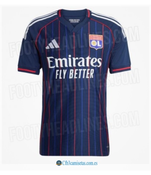 CFB3-Camisetas Olympique lyon 2a equipación 2025/26