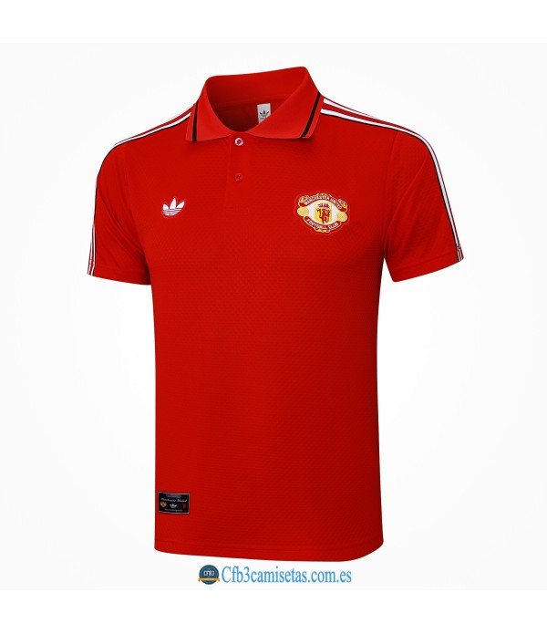 CFB3-Camisetas Polo manchester united 2025/26-rojo