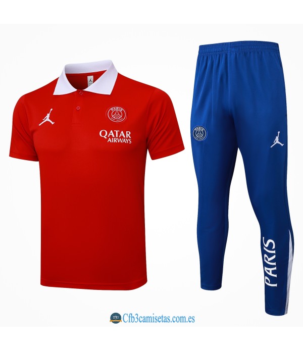 CFB3-Camisetas Polo pantalones psg 2025/26-rojo