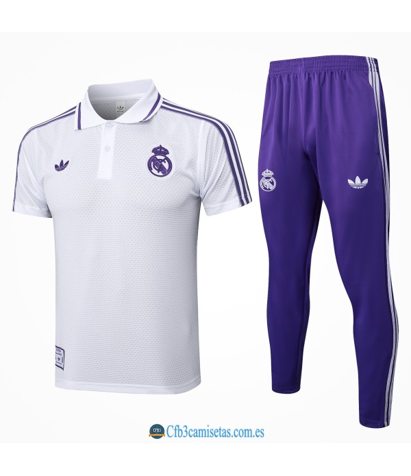 CFB3-Camisetas Polo pantalones real madrid 2025/26
